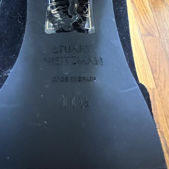 Stuart Weitzman Highland over the knee boots size 11.5 black suede - Picture 6 of 7